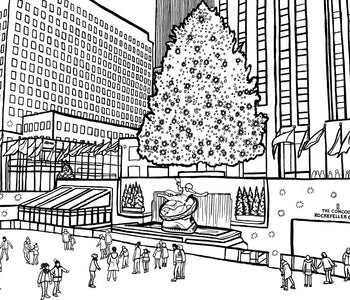Coloriage et anecdotes sur le Rockefeller Center