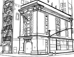 Free printable Hook and Ladder 8 New York coloring page featuring the famous FDNY firehouse in Tribeca: You-Color